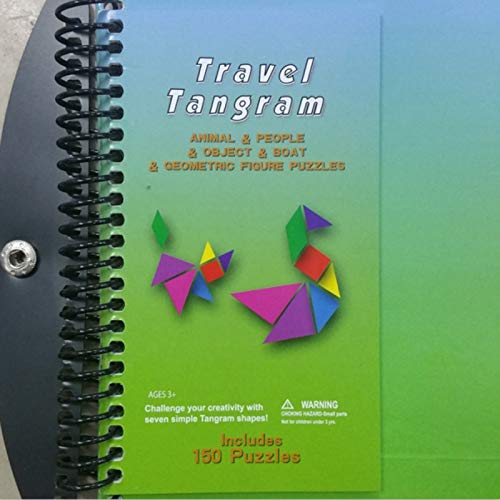 Uticon Tangramo magnético, 150 Puzzles Libro Magnético Tangram Niños Challenge IQ Juguete Educativo