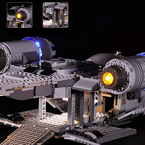 UUK Kit de iluminación Compatible con Lego 75292, LED Luz Decorativa Set para Star Wars Mandalorian Bounty Hunter Transport Build Building Blocks, Regalos para niños y Adultos (Solo luz)