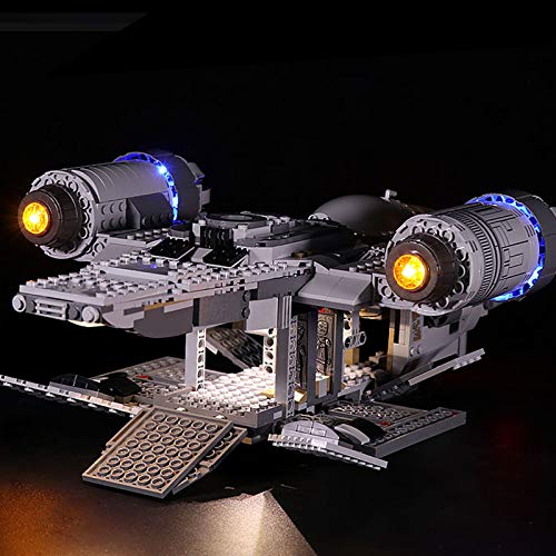 UUK Kit de iluminación Compatible con Lego 75292, LED Luz Decorativa Set para Star Wars Mandalorian Bounty Hunter Transport Build Building Blocks, Regalos para niños y Adultos (Solo luz)