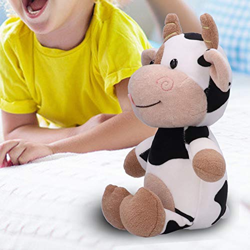 Vaca de Peluche de Juguete Lindo Animal de Dibujos Animados de Ganado Becerro muñeca de Juguete de Peluche de Vaca Juguete de Peluche para niños Regalo de cumpleaños(30cm)