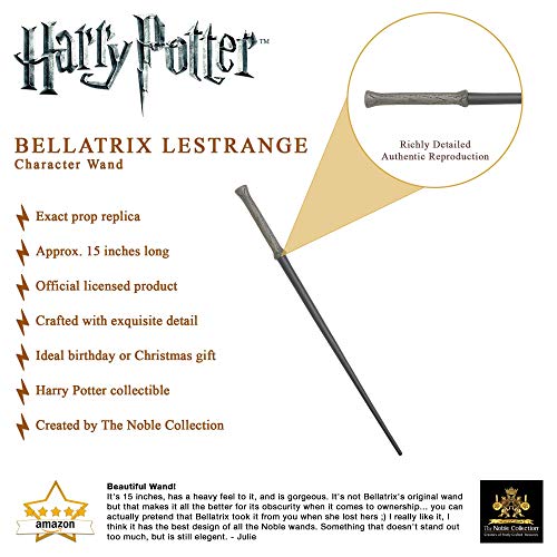 Varita de Harry Potter Bellatrix Lestrange. Colección Noble