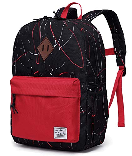 VASCHY Mochila Infantil,Mochila Escolar Niña Niños Mochila Preescolar con Hebilla de Pecho y Etiqueta de Nombre (Negro-11,5 litros)