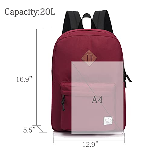 VASCHY Mochila Mujer Escolares Unisex Livianas Mochila Tipo Casual Clásica Mochila Impermeable Pequeña Niña Instituto Universidad Viaje Trabaja Backpack Adulto