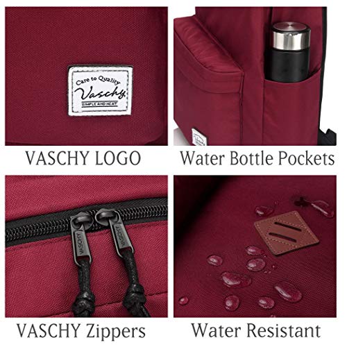 VASCHY Mochila Mujer Escolares Unisex Livianas Mochila Tipo Casual Clásica Mochila Impermeable Pequeña Niña Instituto Universidad Viaje Trabaja Backpack Adulto