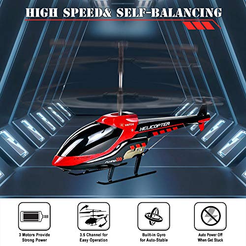 VATOS Helicóptero RC Helicóptero de Control Remoto Interior 3.5 Canales Hobby Mini RC Helicóptero Volador Avión RC Juguete de Regalo para niños Resistencia a choques Consistente