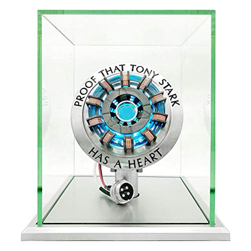 Vcedas ARC Reactor 1:1 MK2 ARC Reactor Figura de Acción Luz LED Piezas de Bricolaje Modelo Juguetes Conexión USB para Colecciones Juguete Regalo