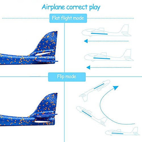 VCOSTORE - Avión Planeador de Espuma para lanzar, Modo de Vuelo Mejorado, EEP, avión de inercia Manual, avión Duradero para niños, Juguetes Deportivos al Aire Libre o Regalo, 4 Piezas