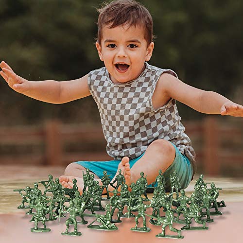 Veluoess 300 Piezas Soldados de Juguete de Plástico Militar, Acción Conjunto del Ejército Figuras, Soldados del Ejército de Juguete en 3 Colores Figuras de Hombres del Ejército Juguete para Niños