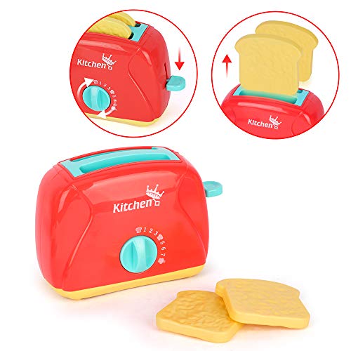 Veluoess Juego de Utensilios de Cocina de Juguete, Juego de Rol Juguete de Cocina, Infantil Accesorios para Cocina de Juguete, Set de Juguetes de Desayuno Fingir Juego de Cocina para Niños