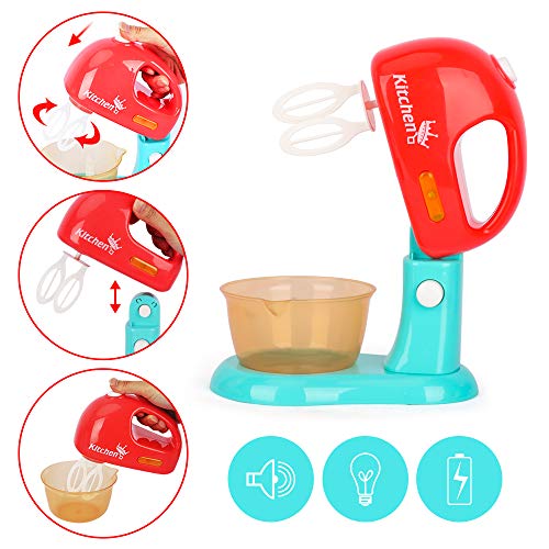 Veluoess Juego de Utensilios de Cocina de Juguete, Juego de Rol Juguete de Cocina, Infantil Accesorios para Cocina de Juguete, Set de Juguetes de Desayuno Fingir Juego de Cocina para Niños