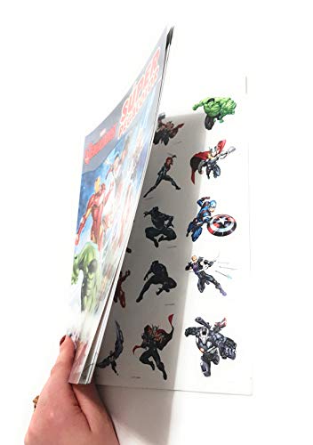 Vengadores Super Pegacolor Cuaderno Vengadores Para Colorear Dibujos Y Pegar pegatinas. Diviértete con Marvel Vengadores Colorear y pegar 40 Pegatinas.