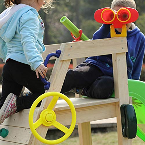 Venta Loca Juguete del Volante del Patio de recreo, Juego de Columpio de dirección Duradero, Volante Robusto, Giratorio Libre, Resistente, Rojo, Juego de Columpio para Juegos al Aire Libre(Yellow