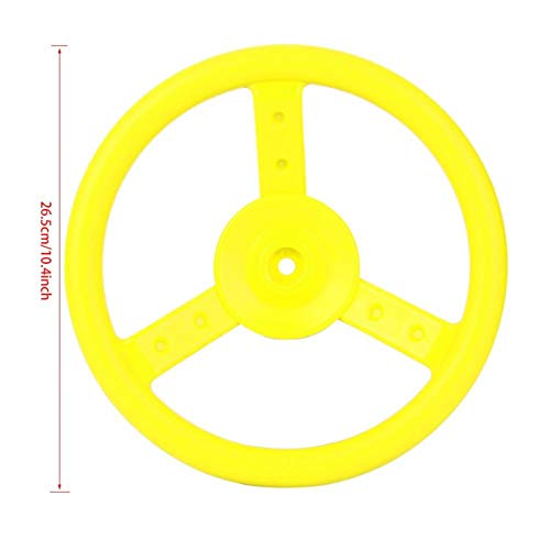 Venta Loca Juguete del Volante del Patio de recreo, Juego de Columpio de dirección Duradero, Volante Robusto, Giratorio Libre, Resistente, Rojo, Juego de Columpio para Juegos al Aire Libre(Yellow