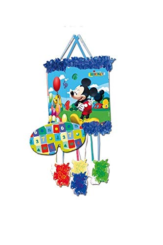 Verbetena 014000285 Mickey Mouse - Piñata Viñeta para cumpleaños y celebraciones, Clubhouse balones