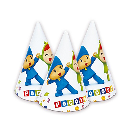 Verbetena, 016001518, pack 6 sombreros fiesta Pocoyo y Nina, producto de carton