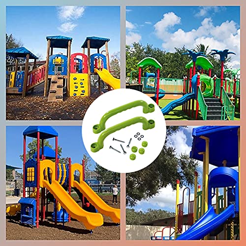 Verde Plástico Asas Seguridad Juegos, Agarre Seguridad Patio Recreo, Manijas Marco Escalada, para Equipos Juego, Toboganes Infantiles, Torres Juego, Zancos, Andamios Escalada y Parques Infantiles