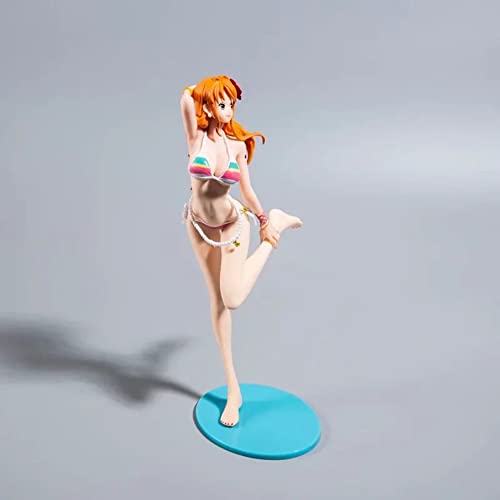 VFFREGE V Figura De Anime One Piece Bañador Nami Pelo Largo Blanco/Negro Muñecos y Figuras de Acción PVC Adornos De Escritorio ​MóViles Juguetes De Modelos Coleccionables