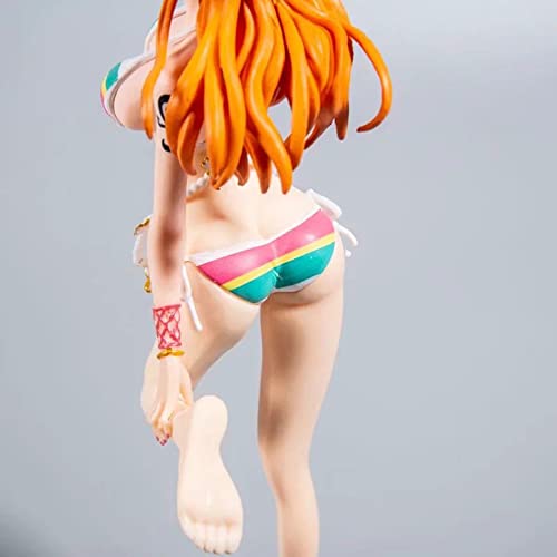 VFFREGE V Figura De Anime One Piece Bañador Nami Pelo Largo Blanco/Negro Muñecos y Figuras de Acción PVC Adornos De Escritorio ​MóViles Juguetes De Modelos Coleccionables