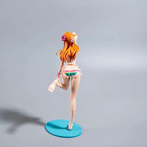 VFFREGE V Figura De Anime One Piece Bañador Nami Pelo Largo Blanco/Negro Muñecos y Figuras de Acción PVC Adornos De Escritorio ​MóViles Juguetes De Modelos Coleccionables