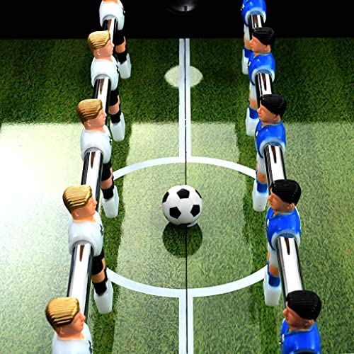 vidaXL Futbolín de Acero 60 kg 140x74,5x87,5 cm Negro Equipos Juegos Interior