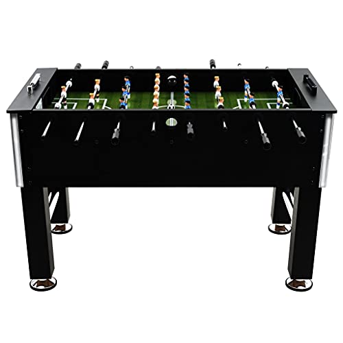 vidaXL Futbolín de Acero 60 kg 140x74,5x87,5 cm Negro Equipos Juegos Interior