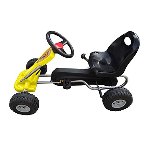 vidaXL Kart Correpasillos con Pedales para Niños Amarillo Coches de Juguete