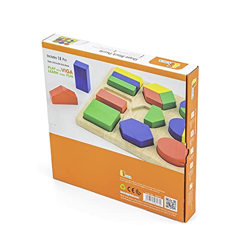 VIGA Shape Block Puzzle - Fractions