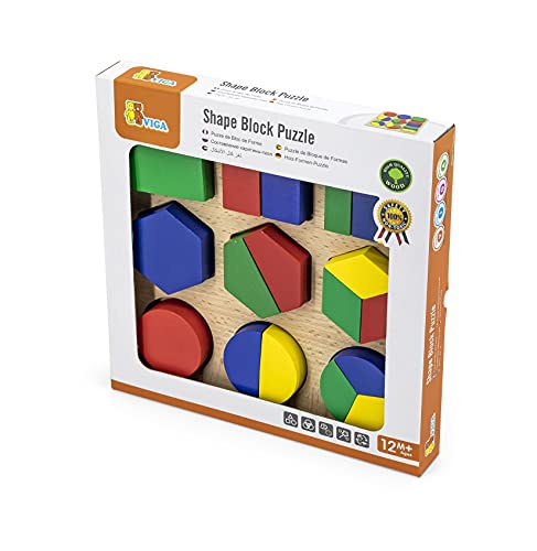 VIGA Shape Block Puzzle - Fractions