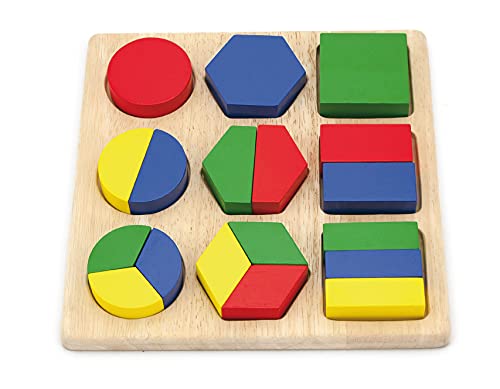 VIGA Shape Block Puzzle - Fractions