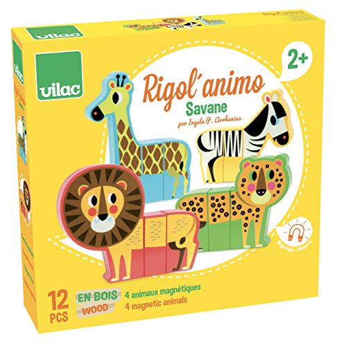 Vilac Juego de Animales de Sabana magnético, Multicolor (PODBI Vilac7703)