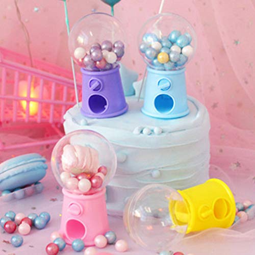 VILLCASE 12 Piezas Mini Máquina de Dulces de Juguete Clásico Máquina de Bolas de Chicle Mini Dispensador de Dulces de Juguete Máquinas Atrapadoras de Dulces Juguetes Favores de Fiesta para