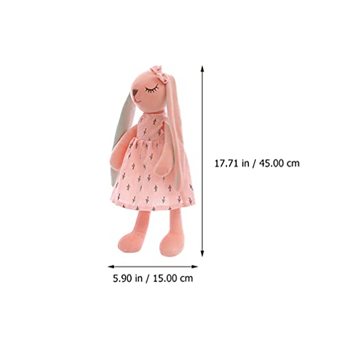 VILLCASE Adorable Muñeco de Conejito Regalo Adorable Muñeca de Hadas Adorable Adorno de Sobremesa Conejo Conejo Conejo Peluche ( Rosa ) para Niños Niños Niñas