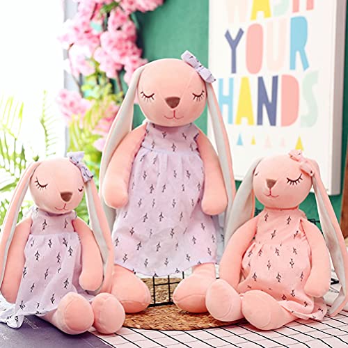 VILLCASE Adorable Muñeco de Conejito Regalo Adorable Muñeca de Hadas Adorable Adorno de Sobremesa Conejo Conejo Conejo Peluche ( Rosa ) para Niños Niños Niñas