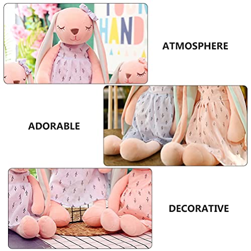 VILLCASE Adorable Muñeco de Conejito Regalo Adorable Muñeca de Hadas Adorable Adorno de Sobremesa Conejo Conejo Conejo Peluche ( Rosa ) para Niños Niños Niñas