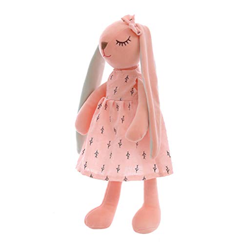 VILLCASE Adorable Muñeco de Conejito Regalo Adorable Muñeca de Hadas Adorable Adorno de Sobremesa Conejo Conejo Conejo Peluche ( Rosa ) para Niños Niños Niñas