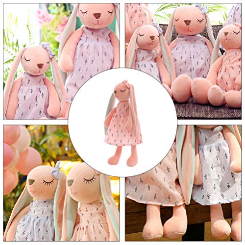 VILLCASE Adorable Muñeco de Conejito Regalo Adorable Muñeca de Hadas Adorable Adorno de Sobremesa Conejo Conejo Conejo Peluche ( Rosa ) para Niños Niños Niñas