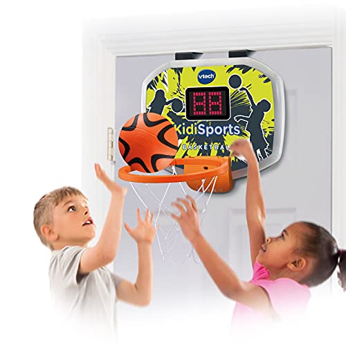 VTech-123-541622 VTech-KidiSports Basketball, Canasta de Baloncesto interactiva, Juguete para niños +5 años, multijugador, 5 Modos, 2h de Juego, retos, concursos, versión ESP (3480-541622), Color