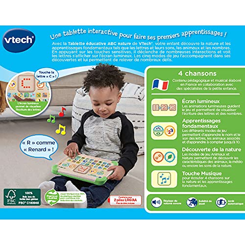 VTech ABC Nature - Tablet educativa para bebé (1/4 años)