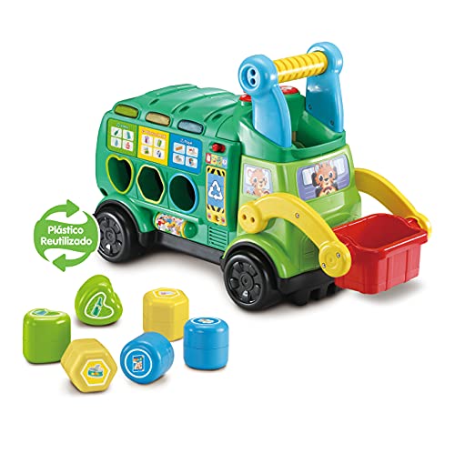 VTech - Camión de reciclaje, Juguetes ecológicos para Niños +18 Meses, Versión ESP (80-541822)