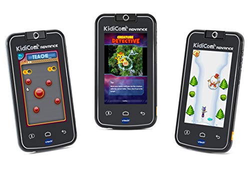 VTech - Kidicom Advance, dispositivo inteligente para niños, pantalla táctil 5" HD, objetivo giratorio 180º para fotos, selfis y vídeos, control parental, juegos, color negro (80-186622)