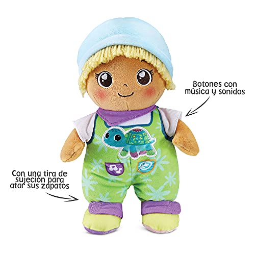 VTech Pablito, mi Primer muñeco de Trapo, Juguete para bebés +6 Meses, Peluche Interactivo-Versión ESP (3480-546922), Color