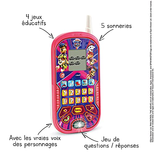 VTech- Paw Patrol Smartphone Educativo, Color Rosa (539365)