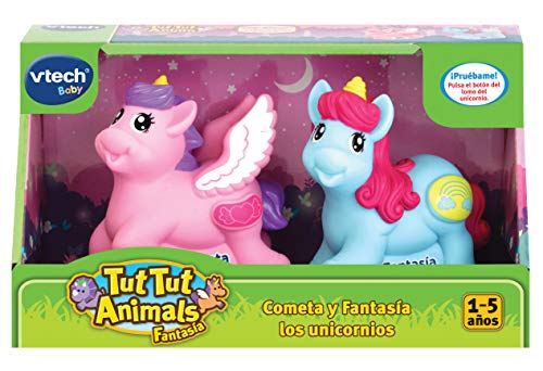 VTech Tut Tut Animals Fantasy, Pack de dos Animales Cometa y Fantasía los Unicornios (3480-408767) , color/modelo surtido