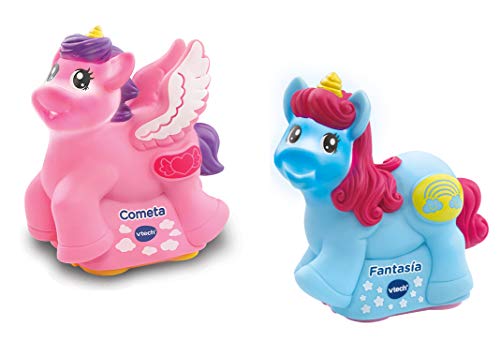 VTech Tut Tut Animals Fantasy, Pack de dos Animales Cometa y Fantasía los Unicornios (3480-408767) , color/modelo surtido