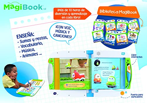 VTech TutTut Cory Bólidos, Escuela de superhéroes, Libro Interactivo para niños +2 años, Nivel I para Magibook, versión ESP (3480-482522), Color