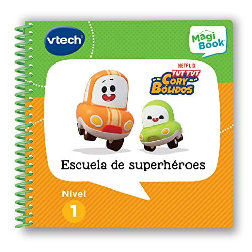 VTech TutTut Cory Bólidos, Escuela de superhéroes, Libro Interactivo para niños +2 años, Nivel I para Magibook, versión ESP (3480-482522), Color