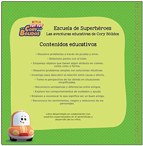 VTech TutTut Cory Bólidos, Escuela de superhéroes, Libro Interactivo para niños +2 años, Nivel I para Magibook, versión ESP (3480-482522), Color