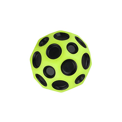 Waboba Moon Pelota de Goma para Interiores y Exteriores, Juego para Niños de Todas las Edades y Adultos, Juguete de Estimulación Sensorial - Amarillo (6.3cm)