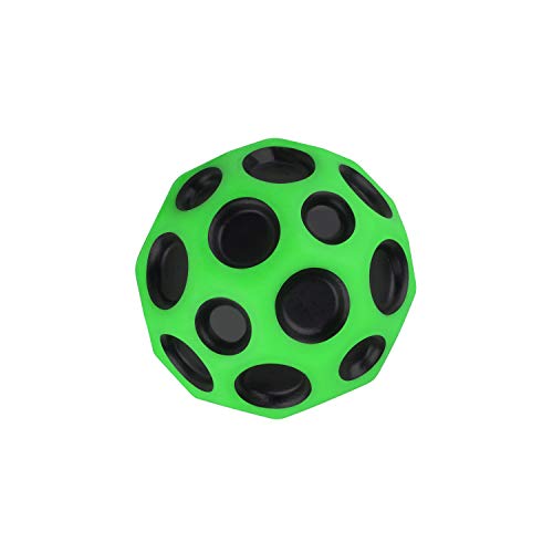 Waboba Moon Pelota de Goma para Interiores y Exteriores, Juego para Niños de Todas las Edades y Adultos, Juguete de Estimulación Sensorial - Verde (6.3cm)