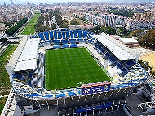 WAN Modelo de Rompecabezas Deportivo 3D, Modelo de Estadio de fútbol Málaga Club La Rosaleda Modelo Juguetes (14.9 Pulgadas X10.1 Pulgadas X 3 Pulgadas)